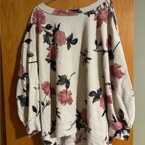Torrid Pink Floral Sweatshirt